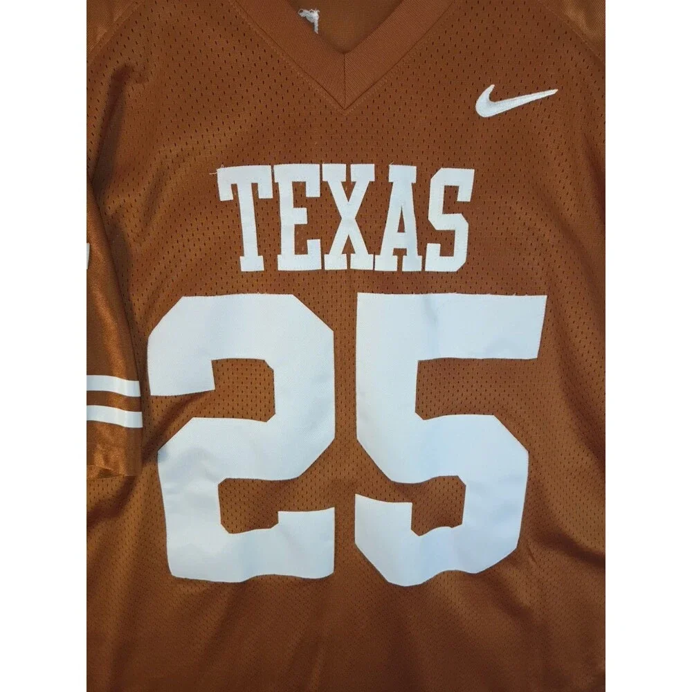 Nike Authentic Jersey Jamaal Charles #25 Texas Longhorns Mens 2XL 52 Orange NCAA